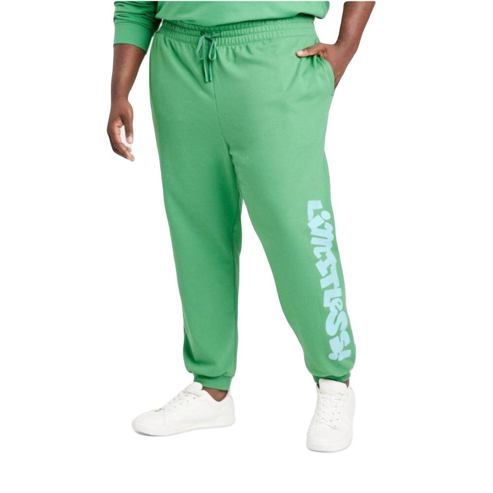 NWOT BLACK HISTORY MONTH TARGET Sweatpants Men 2X Jogger Green Graphic Limitless